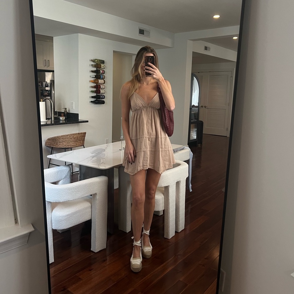Wild Fable Beige Mini Dress